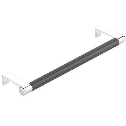 Emtek - Select Cabinet Edge Pull 8-1/4 Inch c-c, Round Edge Stem, Smooth Bar