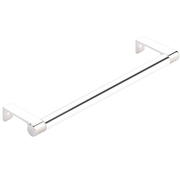 Emtek - Select Cabinet Edge Pull 8-1/4 Inch c-c, Round Edge Stem, Smooth Bar