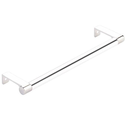 Emtek - Select Cabinet Edge Pull 8-1/4 Inch c-c, Round Edge Stem, Smooth Bar