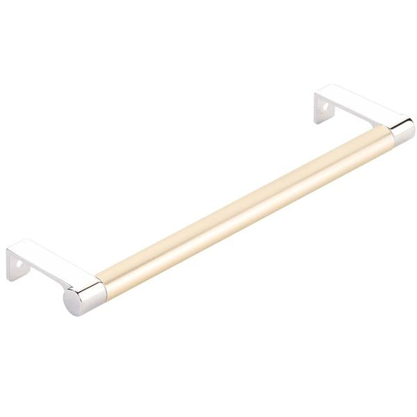 Emtek - Select Cabinet Edge Pull 8-1/4 Inch c-c, Round Edge Stem, Smooth Bar