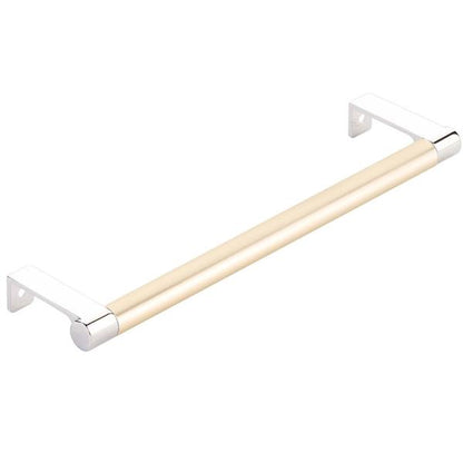 Emtek - Select Cabinet Edge Pull 8-1/4 Inch c-c, Round Edge Stem, Smooth Bar
