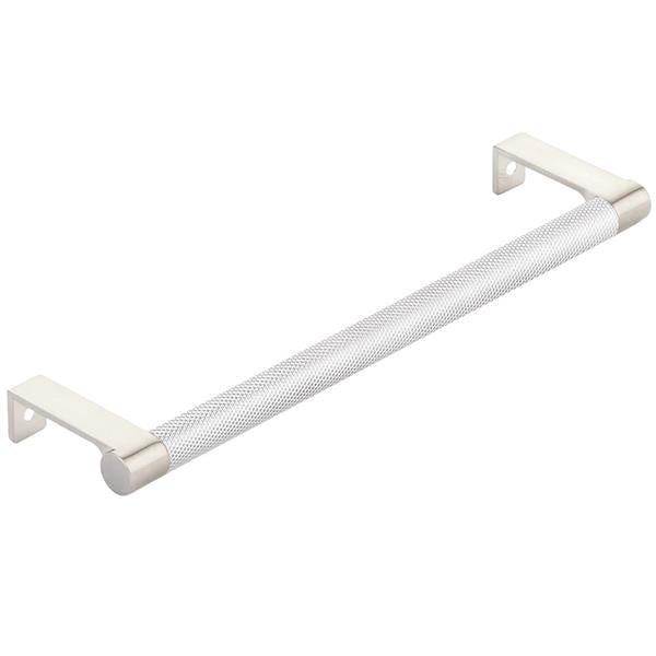 Emtek - Select Cabinet Edge Pull 8-1/4 Inch c-c, Round Edge Stem, Knurled Bar