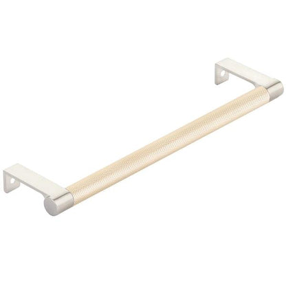 Emtek - Select Cabinet Edge Pull 8-1/4 Inch c-c, Round Edge Stem, Knurled Bar