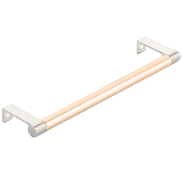 Emtek - Select Cabinet Edge Pull 8-1/4 Inch c-c, Round Edge Stem, Smooth Bar