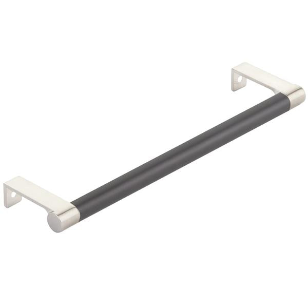Emtek - Select Cabinet Edge Pull 8-1/4 Inch c-c, Round Edge Stem, Smooth Bar