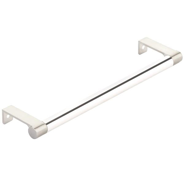 Emtek - Select Cabinet Edge Pull 8-1/4 Inch c-c, Round Edge Stem, Smooth Bar