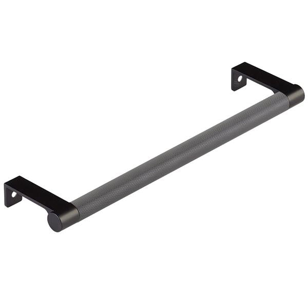 Emtek - Select Cabinet Edge Pull 8-1/4 Inch c-c, Round Edge Stem, Knurled Bar