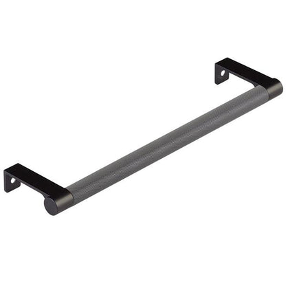 Emtek - Select Cabinet Edge Pull 8-1/4 Inch c-c, Round Edge Stem, Knurled Bar