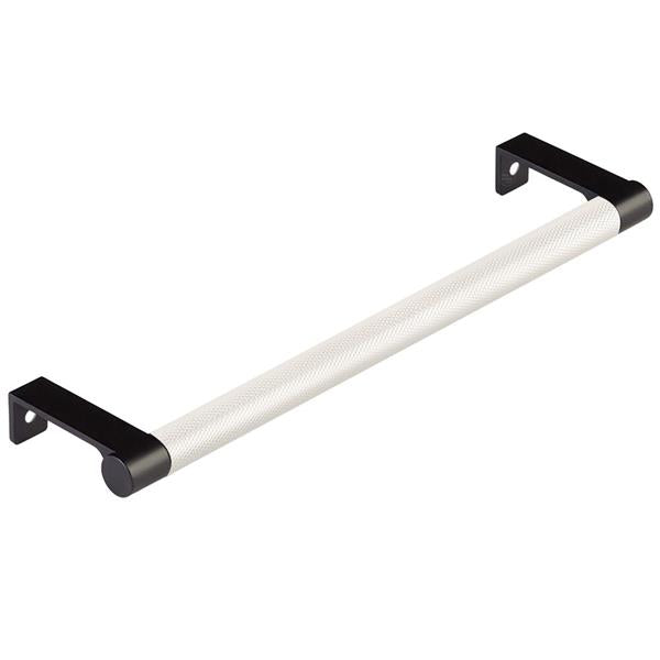 Emtek - Select Cabinet Edge Pull 8-1/4 Inch c-c, Round Edge Stem, Knurled Bar