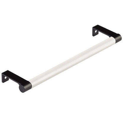 Emtek - Select Cabinet Edge Pull 8-1/4 Inch c-c, Round Edge Stem, Knurled Bar