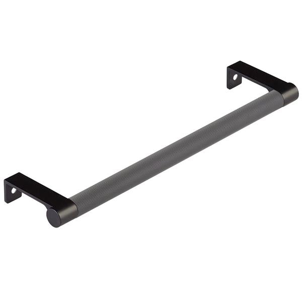 Emtek - Select Cabinet Edge Pull 8-1/4 Inch c-c, Round Edge Stem, Knurled Bar