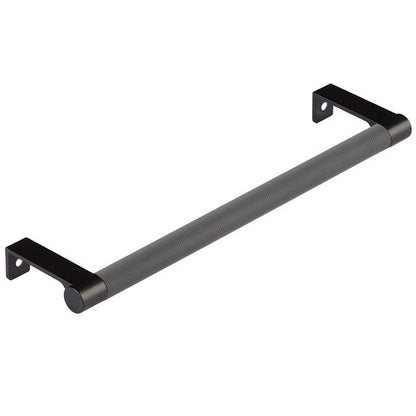 Emtek - Select Cabinet Edge Pull 8-1/4 Inch c-c, Round Edge Stem, Knurled Bar