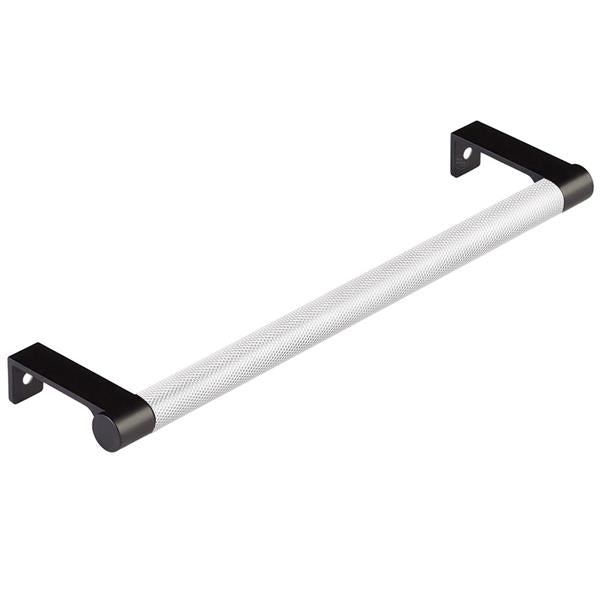 Emtek - Select Cabinet Edge Pull 8-1/4 Inch c-c, Round Edge Stem, Knurled Bar