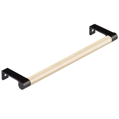 Emtek - Select Cabinet Edge Pull 8-1/4 Inch c-c, Round Edge Stem, Knurled Bar