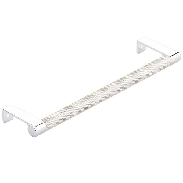 Emtek - Select Cabinet Edge Pull 8-1/4 Inch c-c, Round Edge Stem, Knurled Bar