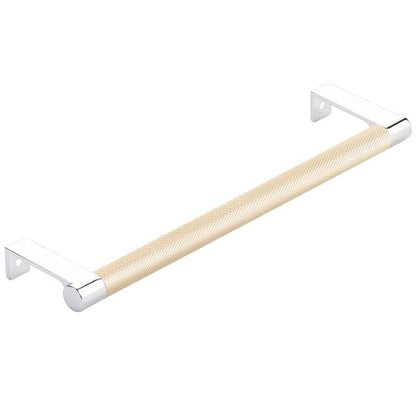 Emtek - Select Cabinet Edge Pull 8-1/4 Inch c-c, Round Edge Stem, Knurled Bar