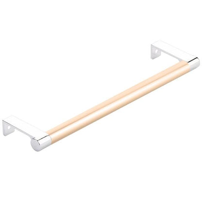 Emtek - Select Cabinet Edge Pull 8-1/4 Inch c-c, Round Edge Stem, Smooth Bar