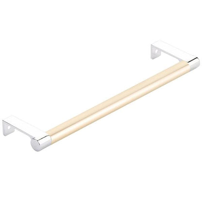 Emtek - Select Cabinet Edge Pull 8-1/4 Inch c-c, Round Edge Stem, Smooth Bar