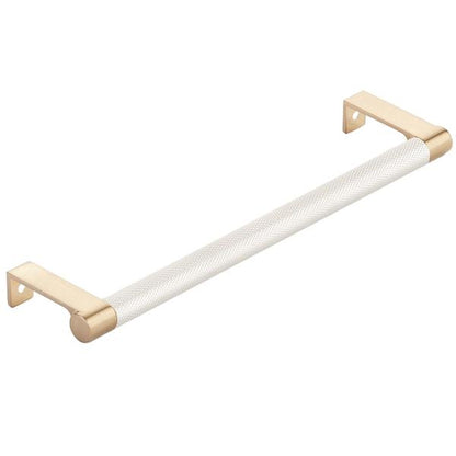 Emtek - Select Cabinet Edge Pull 8-1/4 Inch c-c, Round Edge Stem, Knurled Bar