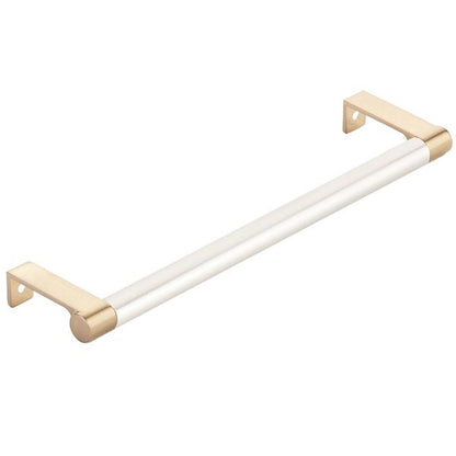 Emtek - Select Cabinet Edge Pull 8-1/4 Inch c-c, Round Edge Stem, Smooth Bar