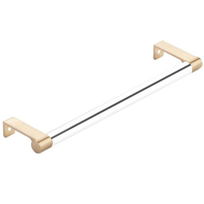 Emtek - Select Cabinet Edge Pull 8-1/4 Inch c-c, Round Edge Stem, Smooth Bar