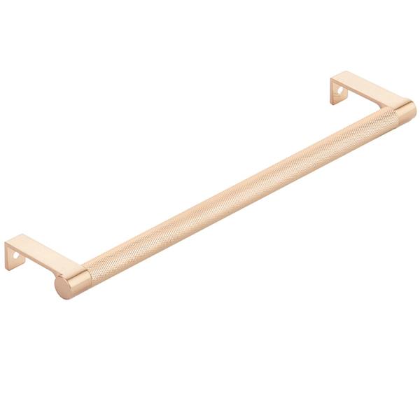 Emtek - Select Cabinet Edge Pull 10-1/4 Inch c-c, Round Edge Stem, Knurled Bar