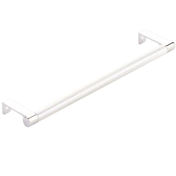 Emtek - Select Cabinet Edge Pull 10-1/4 Inch c-c, Round Edge Stem, Knurled Bar