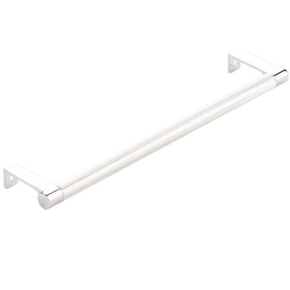 Emtek - Select Cabinet Edge Pull 10-1/4 Inch c-c, Round Edge Stem, Knurled Bar