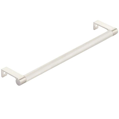 Emtek - Select Cabinet Edge Pull 10-1/4 Inch c-c, Round Edge Stem, Knurled Bar