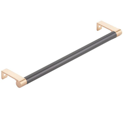 Emtek - Select Cabinet Edge Pull 10-1/4 Inch c-c, Round Edge Stem, Smooth Bar