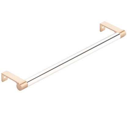 Emtek - Select Cabinet Edge Pull 10-1/4 Inch c-c, Round Edge Stem, Smooth Bar