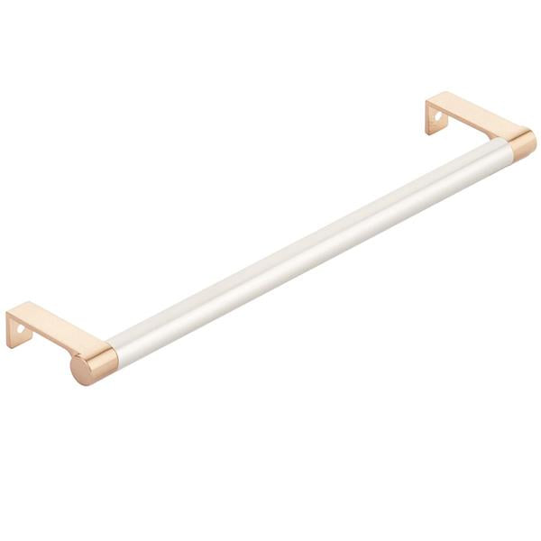 Emtek - Select Cabinet Edge Pull 10-1/4 Inch c-c, Round Edge Stem, Smooth Bar