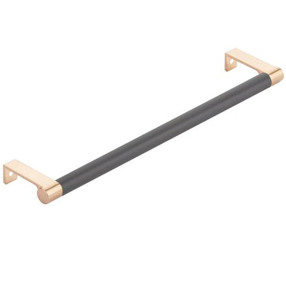 Emtek - Select Cabinet Edge Pull 10-1/4 Inch c-c, Round Edge Stem, Smooth Bar