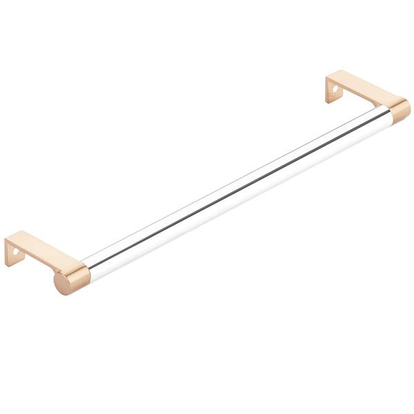 Emtek - Select Cabinet Edge Pull 10-1/4 Inch c-c, Round Edge Stem, Smooth Bar