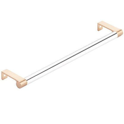 Emtek - Select Cabinet Edge Pull 10-1/4 Inch c-c, Round Edge Stem, Smooth Bar