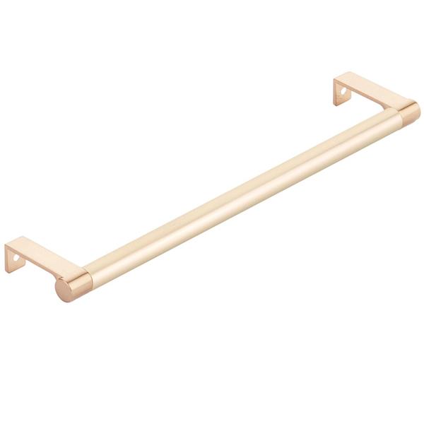 Emtek - Select Cabinet Edge Pull 10-1/4 Inch c-c, Round Edge Stem, Smooth Bar