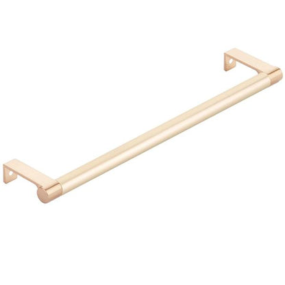 Emtek - Select Cabinet Edge Pull 10-1/4 Inch c-c, Round Edge Stem, Smooth Bar