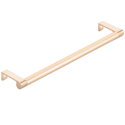 Emtek - Select Cabinet Edge Pull 10-1/4 Inch c-c, Round Edge Stem, Smooth Bar