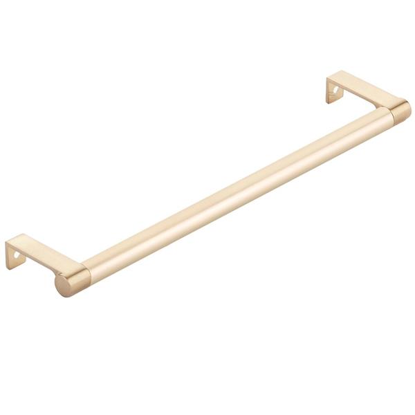Emtek - Select Cabinet Edge Pull 10-1/4 Inch c-c, Round Edge Stem, Smooth Bar