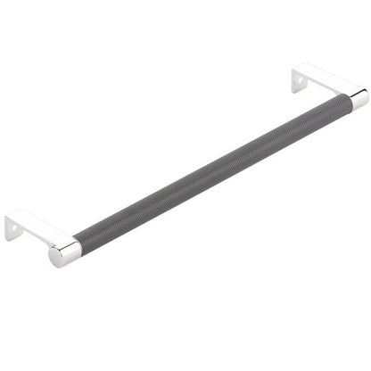 Emtek - Select Cabinet Edge Pull 10-1/4 Inch c-c, Round Edge Stem, Knurled Bar