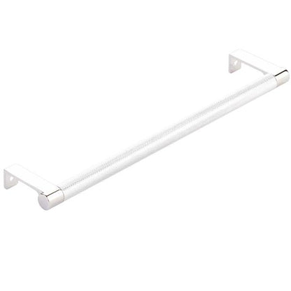 Emtek - Select Cabinet Edge Pull 10-1/4 Inch c-c, Round Edge Stem, Knurled Bar