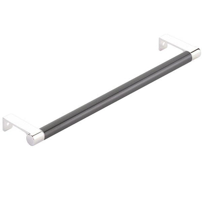 Emtek - Select Cabinet Edge Pull 10-1/4 Inch c-c, Round Edge Stem, Smooth Bar