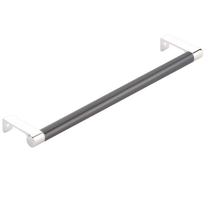 Emtek - Select Cabinet Edge Pull 10-1/4 Inch c-c, Round Edge Stem, Smooth Bar