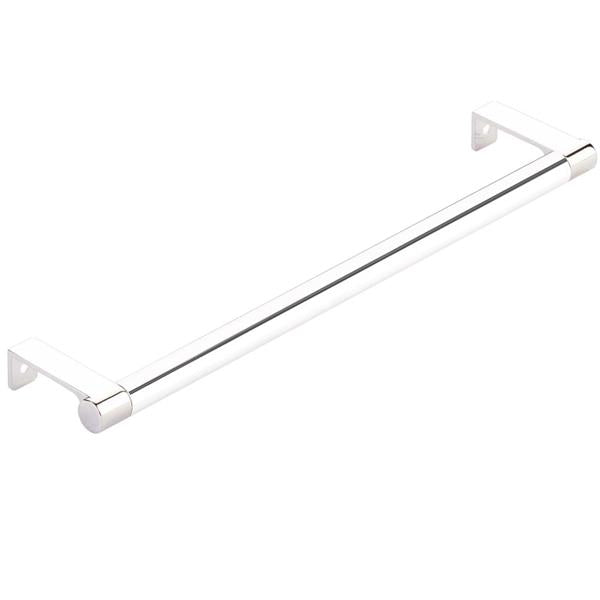Emtek - Select Cabinet Edge Pull 10-1/4 Inch c-c, Round Edge Stem, Smooth Bar
