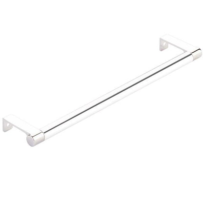 Emtek - Select Cabinet Edge Pull 10-1/4 Inch c-c, Round Edge Stem, Smooth Bar