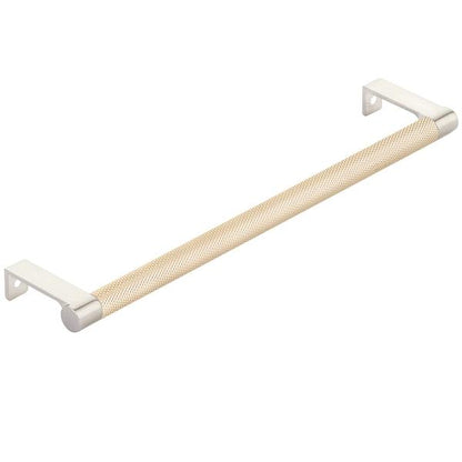 Emtek - Select Cabinet Edge Pull 10-1/4 Inch c-c, Round Edge Stem, Knurled Bar