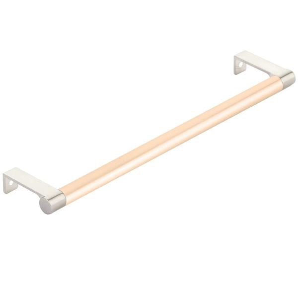 Emtek - Select Cabinet Edge Pull 10-1/4 Inch c-c, Round Edge Stem, Smooth Bar