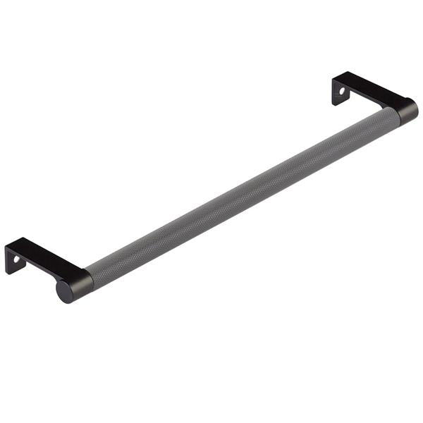 Emtek - Select Cabinet Edge Pull 10-1/4 Inch c-c, Round Edge Stem, Knurled Bar