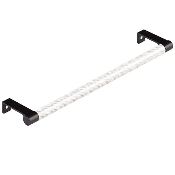 Emtek - Select Cabinet Edge Pull 10-1/4 Inch c-c, Round Edge Stem, Knurled Bar
