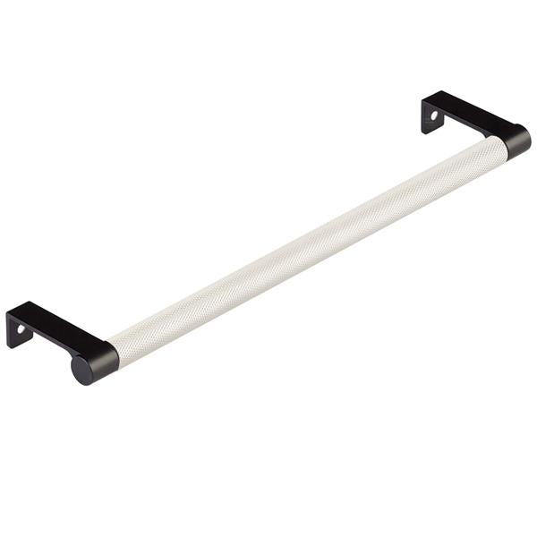 Emtek - Select Cabinet Edge Pull 10-1/4 Inch c-c, Round Edge Stem, Knurled Bar